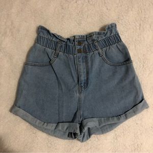 Forever 21 High Rise Paperbag Waist Shorts